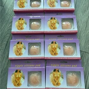 8 Set Silicone Nipple Pads - Nude